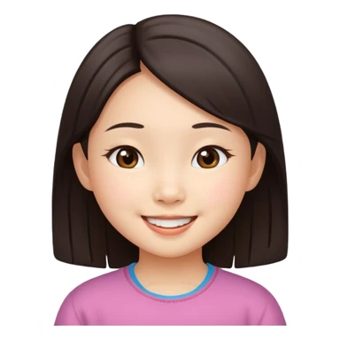 pretty asian little girl sticker