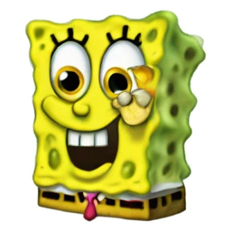 SpongeBob gyattmaxxing sticker