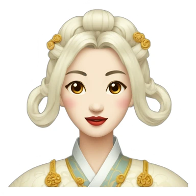 The face of the emperor's concubine in medieval China sticker