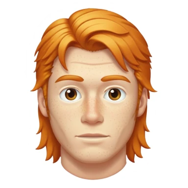 White ginger guy with mullet  sticker