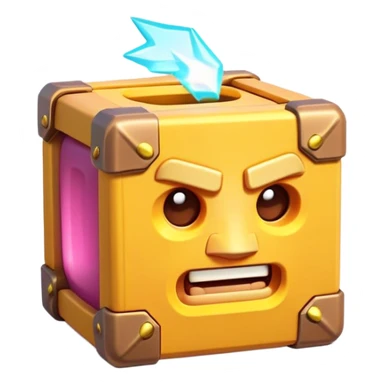 Clash of Clans aesthetic: Cinematic Playful Pixel 3D Health Box Portrait Emoji, rendered in a 3D vector-style similar to standard emojis with minimal shading and bold, simplified shapes. A compact, distinct form with signature details, softly glowing with a pixelated adventure charm. Simplified yet unmistakably iconic, highly detailed and consistent, glowing with a soft radiance and high shine. Stylized with a touch of classic pixel-art charm and a soft glowing outline, capturing the essence of a beloved gaming relic with a friendly, playful manner! sticker