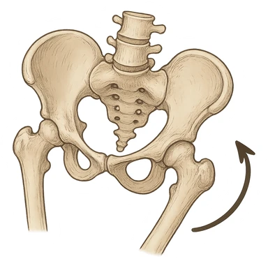 Bacino ruotato in senso orario sticker