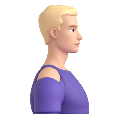 white young man's shoulder, just the shoulder area sticker
