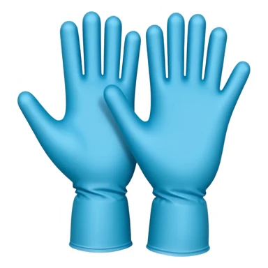 medical gloves object icon, latex gloves pair, 3D cartoon, mobile game icon style, centered, clean background, no text, no watermark
 sticker