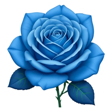 single blue rose blossom emoji sticker