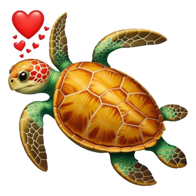 See Turtle in love sticker