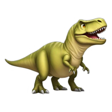T-Rex covered in a sheet sticker