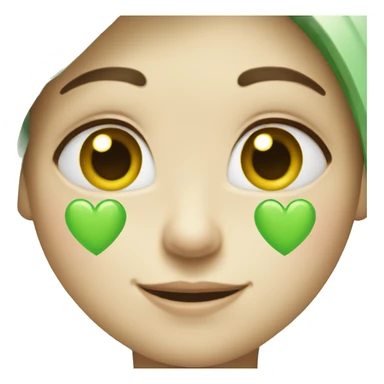 A light green heart  sticker