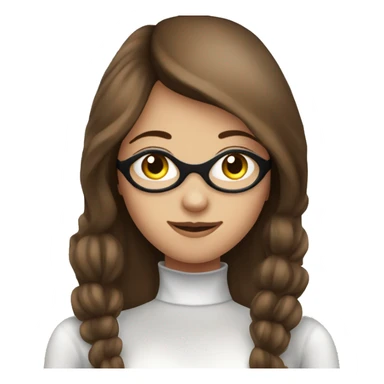 Teen Girl with brown hair wearing latex gloves  sticker