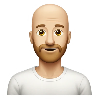 Bald white guy with a big nose and a brown beard  sticker