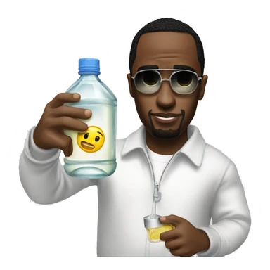 P-Diddy hold baby oil sticker