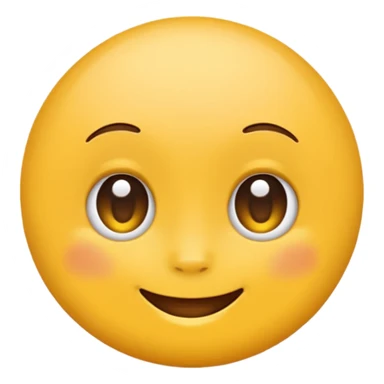 Emoji, yellow round teasing smile sticker