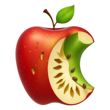 Apple core sticker