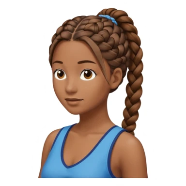 just hair braided hair tail one piece sticker