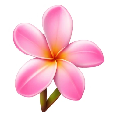 pastel pink frangipani with dark pink spots sticker