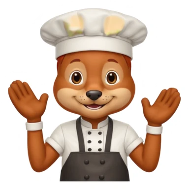chef red dog sticker