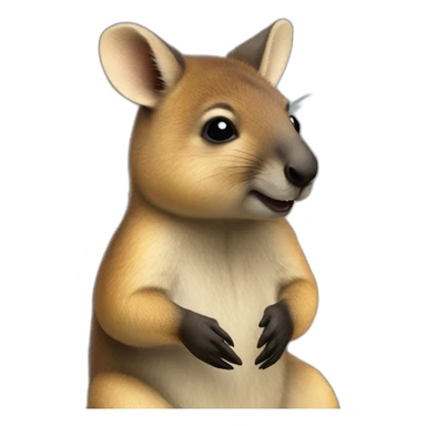 super quokka wallaby sticker