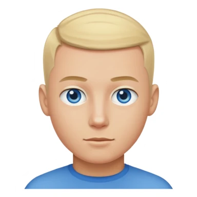 A guy with a blonde buzz cut sticker
