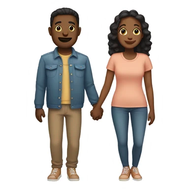 Cute couple holding hands  sticker