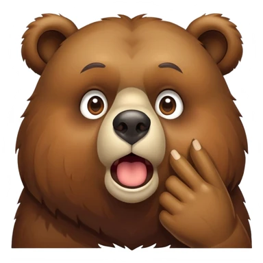 Bear going shhh sticker