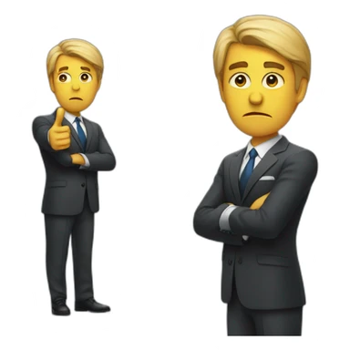 dissapointed man in suit pointing at you sticker