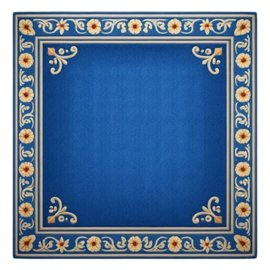 traditional patterned blue carpet sticker