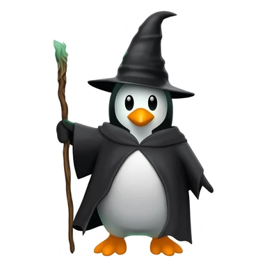 Penguin Wizard sticker
