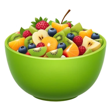 green bowl of Fruit salad sticker