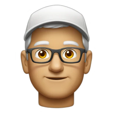 tim cook with a google color cap sticker