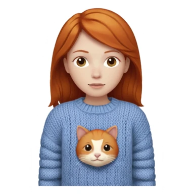 Knitted ginger hair  sticker