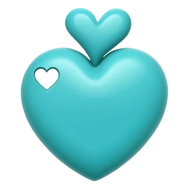 Heart turquoise sticker
