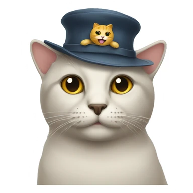 cat with seal on its head sticker