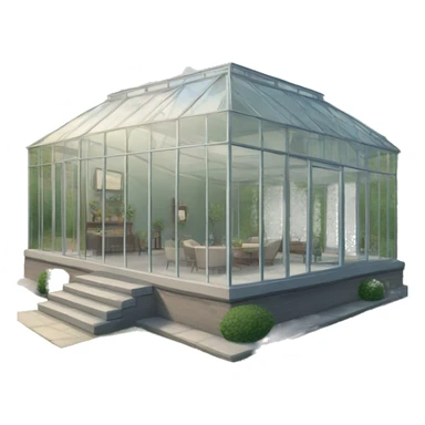 Glass house sticker