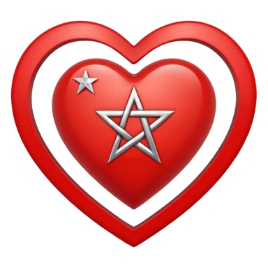 heart with a pentagram  sticker