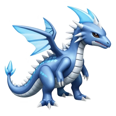 Amaura-Dialga-Fakémon-hybrid-creature (full body)  sticker