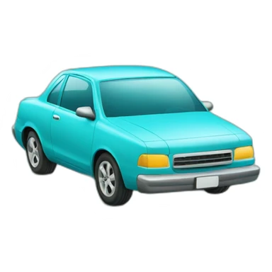 Cyan car rides to sunshine sticker