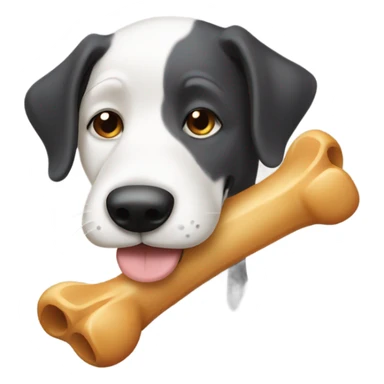 Dog chewing bone sticker