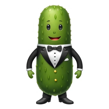 Pickle wearing a tuxedo  sticker