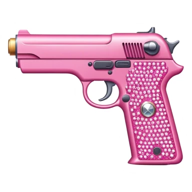 pink bedazzled gun sticker