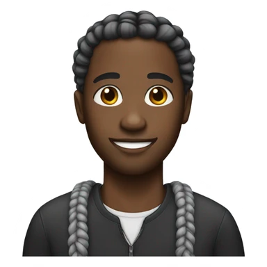 black guy with braids sticker