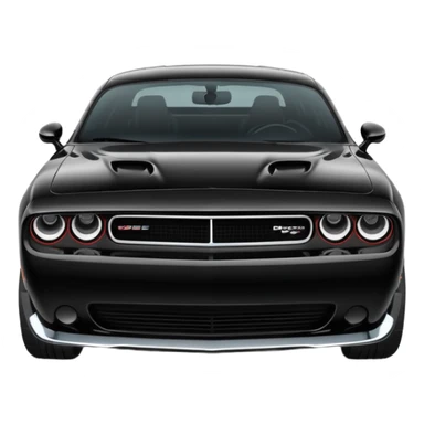 Black Dodge challenger car sticker