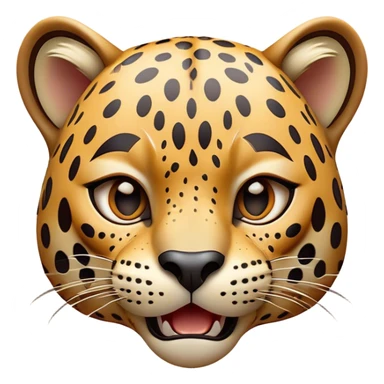 Cinematic Comical Jaguar Portrait Emoji, Head tilted dramatically with an exaggeratedly shocked expression, featuring a sleek, agile form with bold spotted patterns and wide, comically expressive eyes full of humorous disbelief, Simplified yet hilariously expressive features, highly detailed, glowing with a slightly sassy wild glow, high shine, dramatic yet playful, stylized with an air of quirky feline attitude, soft glowing outline, capturing the essence of a meme-worthy jaguar that appears ready to side-eye its way into viral fame instantly! sticker