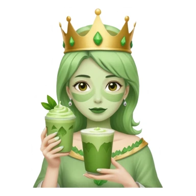 i want an emoji for a matcha queen sticker