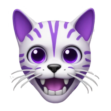 Skeleton Purple cat sticker