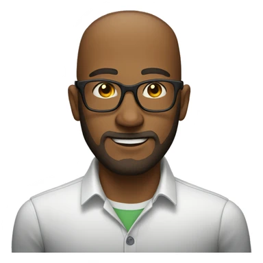 a guy with thin beard wears glasses sticker