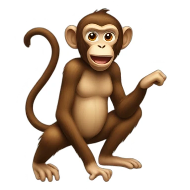 farting monkey sticker