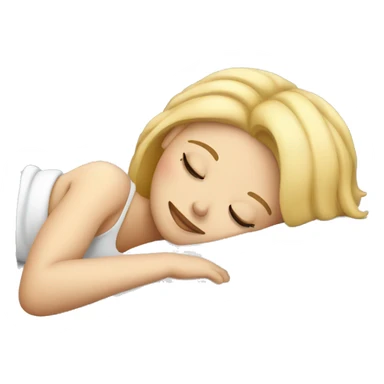 Blonde girl sleeping  sticker