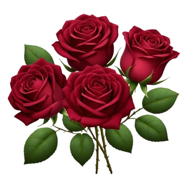 burgundy red rose bouquet sticker