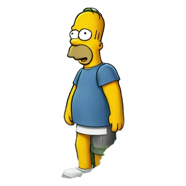Homer Simpson Backs Into the Bushes sticker