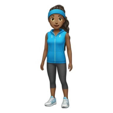 sporty women's clothing without characters sticker